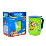 Youp Stainless Steel Green Color Paw Patrol Mighty pups Kids Insulated Mug with cap - 320 ml