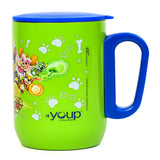 Youp Stainless Steel Green Color Paw Patrol Mighty pups Kids Insulated Mug with cap - 320 ml