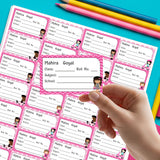 School Book Label - Paris Girl