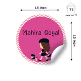 Round Water Proof Labels -Paris Dog