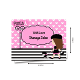 Personalised Gift Notecard - Paris Dog