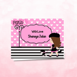 Personalised Gift Notecard - Paris Dog