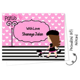 Personalised Gift Notecard - Paris Dog