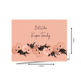 Personalised Gift Notecard - Peach Floral