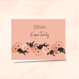 Personalised Gift Notecard - Peach Floral