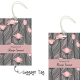 Luggage Tag - Peach Roses