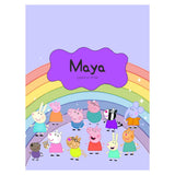 Personalized Writing Practice Book - Peppa Family