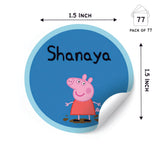 Round Water Proof Label -Peppa Pig