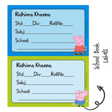School Book Label - Peppa Pig