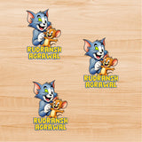 3D Embossed Stickers - Tom & Jerry