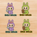 3D Embossed Stickers - Labubu