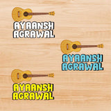 Permenant Waterproof Stickers - Guitar
