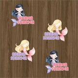 Permenant Waterproof Stickers - Mermaid
