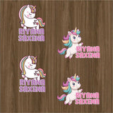 Permenant Waterproof Stickers - Unicorn Baby
