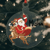 Personalised Ornaments - Santa Fun Ride