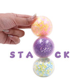 Foamazing Balls: Sensory Squishy Balls – Set of 4 (Yellow, Blue, Pink & Purple) Stress Relief & Sensory Play | Fidget, Squeeze & Relieve | Non-Toxic & Safe