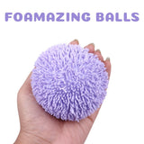 Foamazing Balls: Sensory Squishy Balls – Set of 4 (Yellow, Blue, Pink & Purple) Stress Relief & Sensory Play | Fidget, Squeeze & Relieve | Non-Toxic & Safe