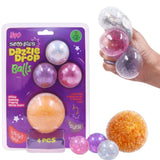 Dazzle Drop Balls: Glitter Squishy Balls – Set of 4 (Holographic, Pink, Silver & Gold) Stress Relief & Sensory Play | Sticky, Squishy & Sparkly Fun for Kids & Adults