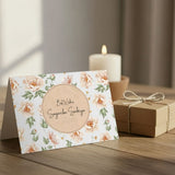 Personalised Gift Notecard - Pink Orchids