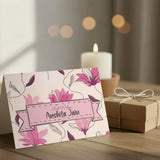 Personalised Gift Notecard - Pink Tulips