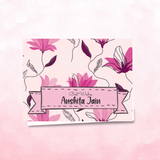 Personalised Gift Notecard - Pink Tulips