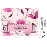 Personalised Gift Notecard - Pink Tulips