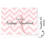 Personalised Gift Notecard - Pink ZigZag