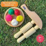 Play Dough Kit | Rolling Pins & Knife | Pretend Play Kitchen Toys
