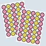 Round Water Proof Labels - Polka dot