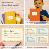 Personalized School Book Labels - Pretty Petals