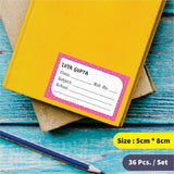 Personalized School Book Labels - Pretty in pink