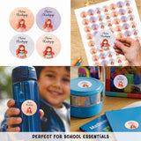 Round waterproof name labels - Princess Magic