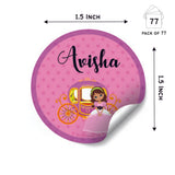 Round Water Proof Labels - Princess