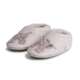 Butterfly Cotton Baby Shoe - Pink And Silver