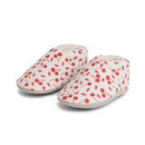 Cherry Cotton Baby Shoe - White And Red