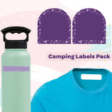 Camping Labels Pack - Purple Confetti