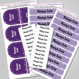 Camping Labels Pack - Purple Confetti