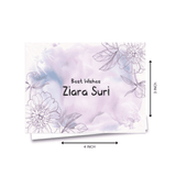 Personalised Gift Notecard - Purple Powder Flower