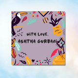 Gift Tag - Purple tribal