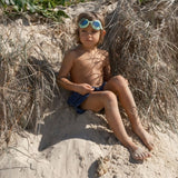 Kids Swim Goggles Shred Turtle Aqua