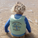 Kids Swim Vest 3-6 Shred Turtle Aqua