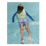 Kids Swim Vest 3-6 Shred Turtle Aqua