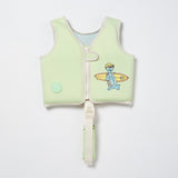 Kids Swim Vest 1-2 Shred Turtle Aqua