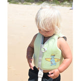Kids Swim Vest 2-3 Shred Turtle Aqua