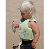 Kids Swim Vest 1-2 Shred Turtle Aqua