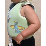 Kids Swim Vest 2-3 Shred Turtle Aqua