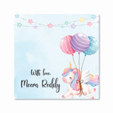 Gift Labels personalized - Rainbow Unicorn
