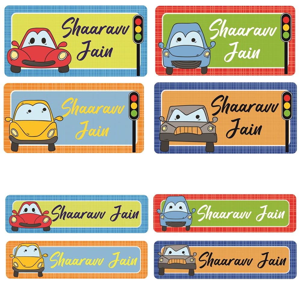Rectangular Labels - Cars – Popup Kids