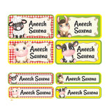 Rectangular labels - Farm animals