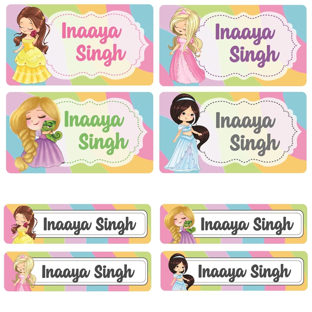 Assignment Label Princess Rectangular Labels - Princess – Popup Kids